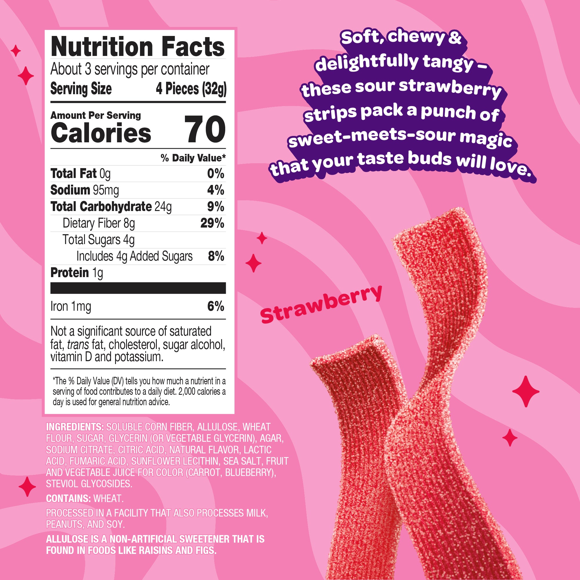 sour strawberry strips - View 3