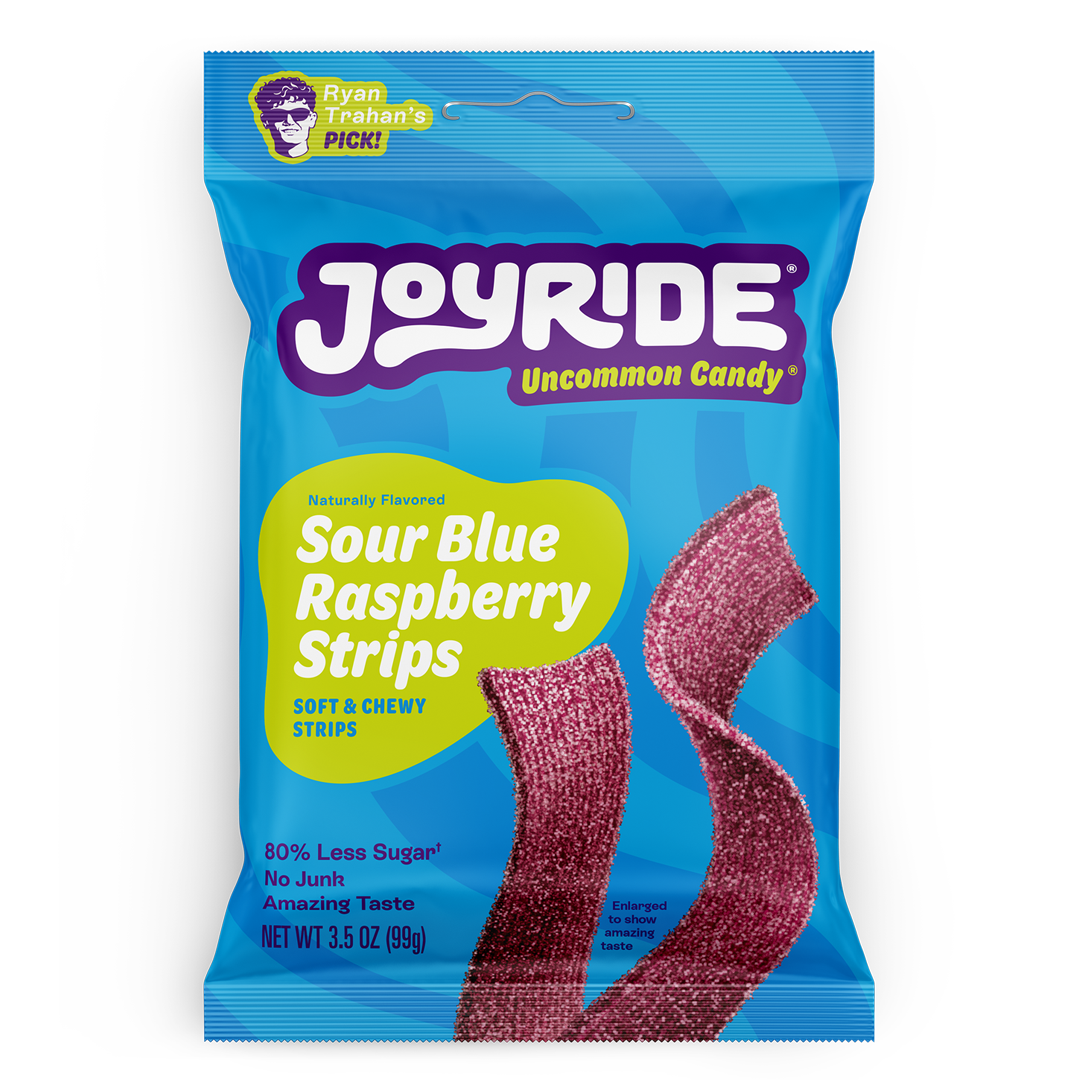 sour blue raspberry strips - Main image